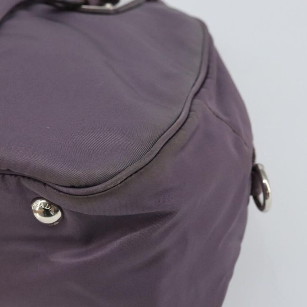 Prada Buckle Dome Satchel Tessuto Purple Nylon Handbag - Picture 9 of 16